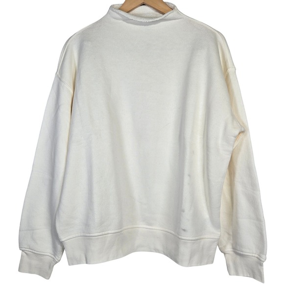J. Crew Tops - J. Crew Heritage terry‎ Rollneck sweatshirt Ivory M NWT